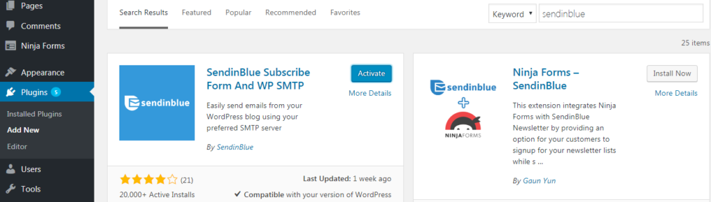 sendinblue plugin