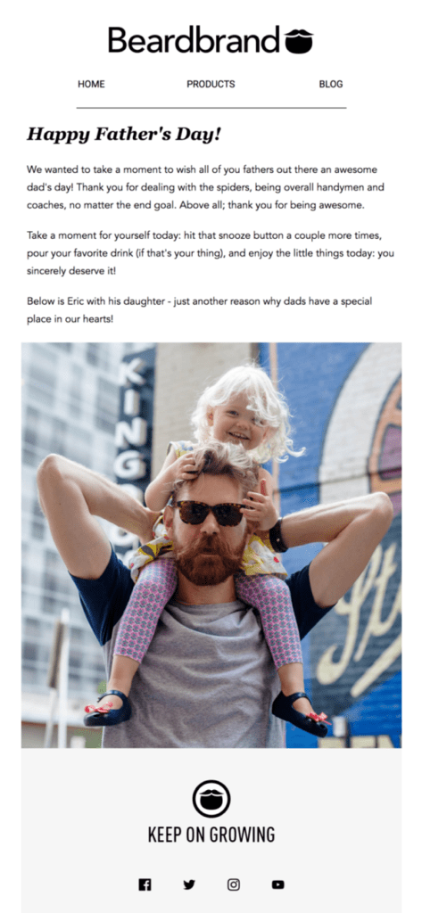 email wishing happy Father's day