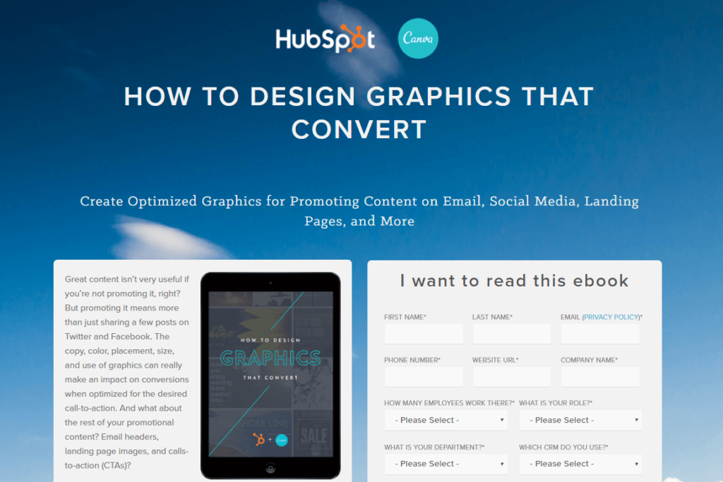 ebook landing page example