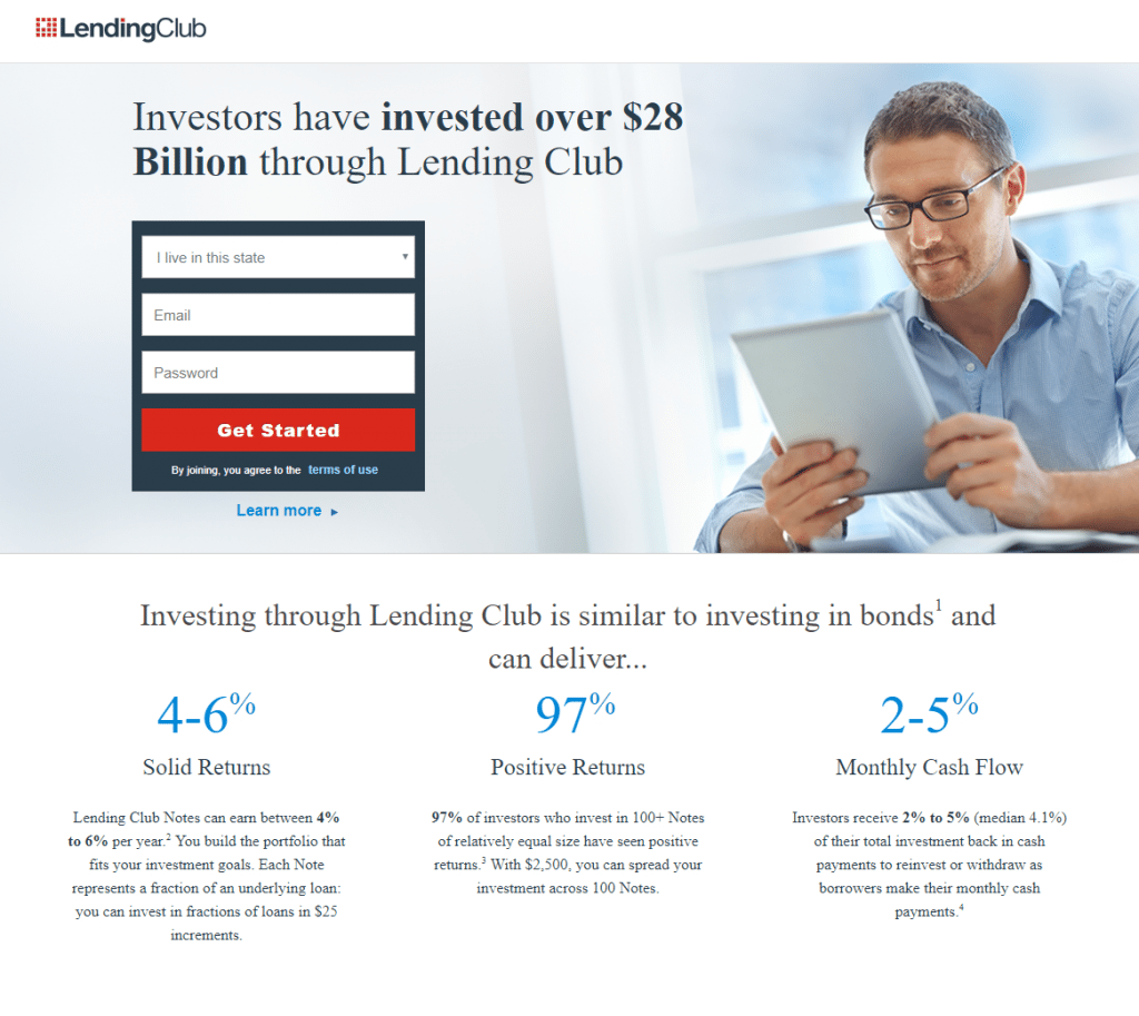 signup landing page example