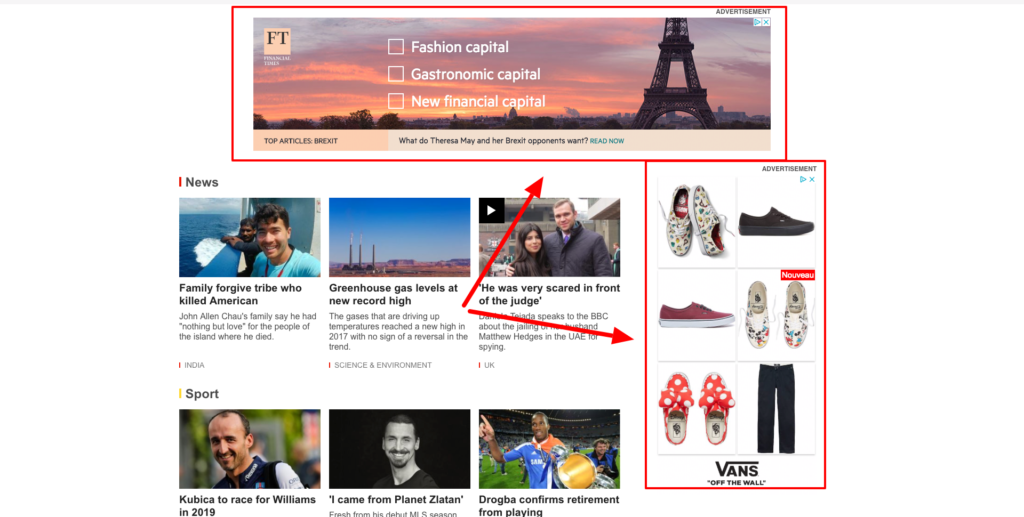 retargeting ad examples on bbc