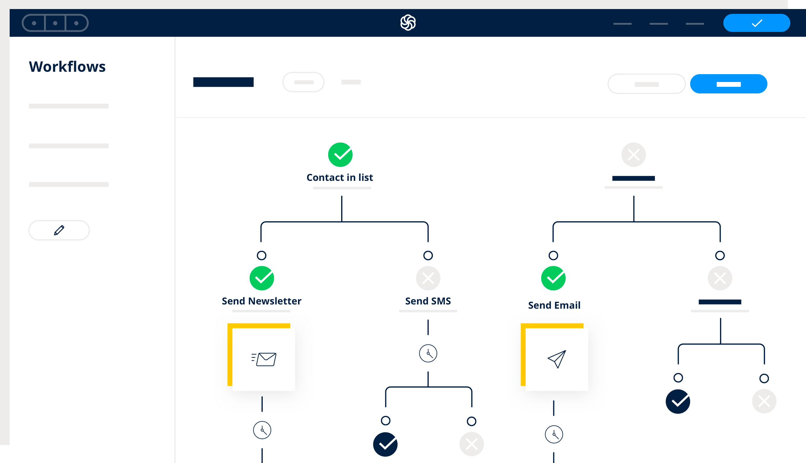 Sendinblue's marketing automation feature to automate campaigns