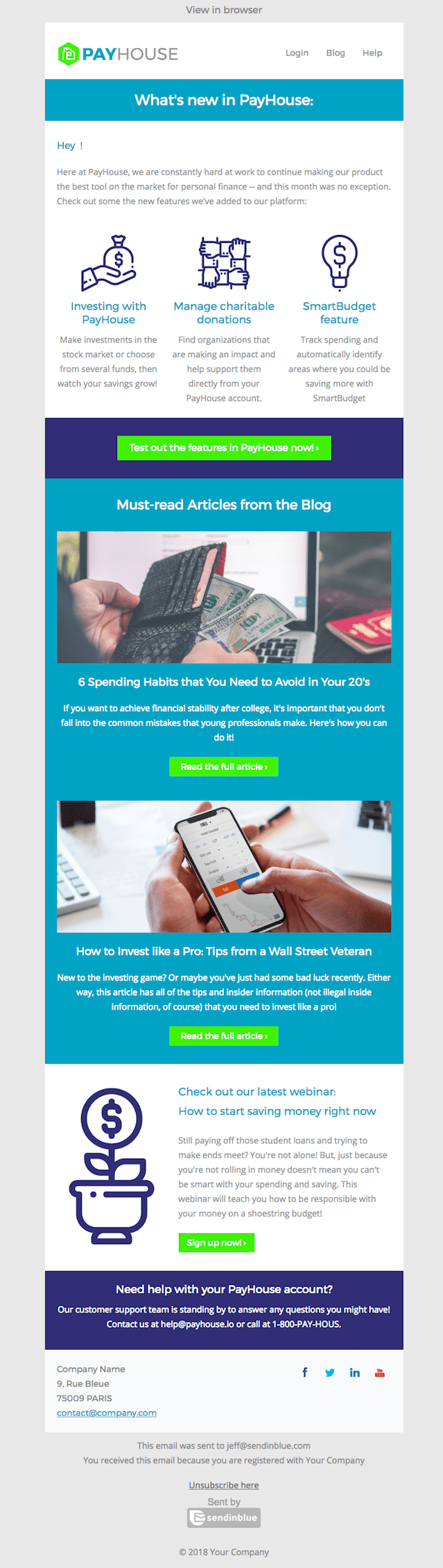 Email Newsletter Template Free Download from www.sendinblue.com