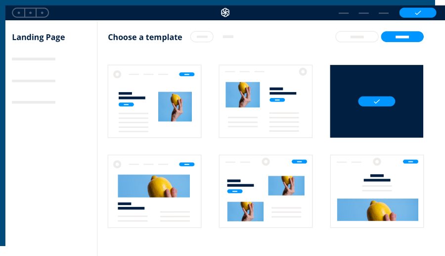 Sendinblue's landing page feature to share with your audience