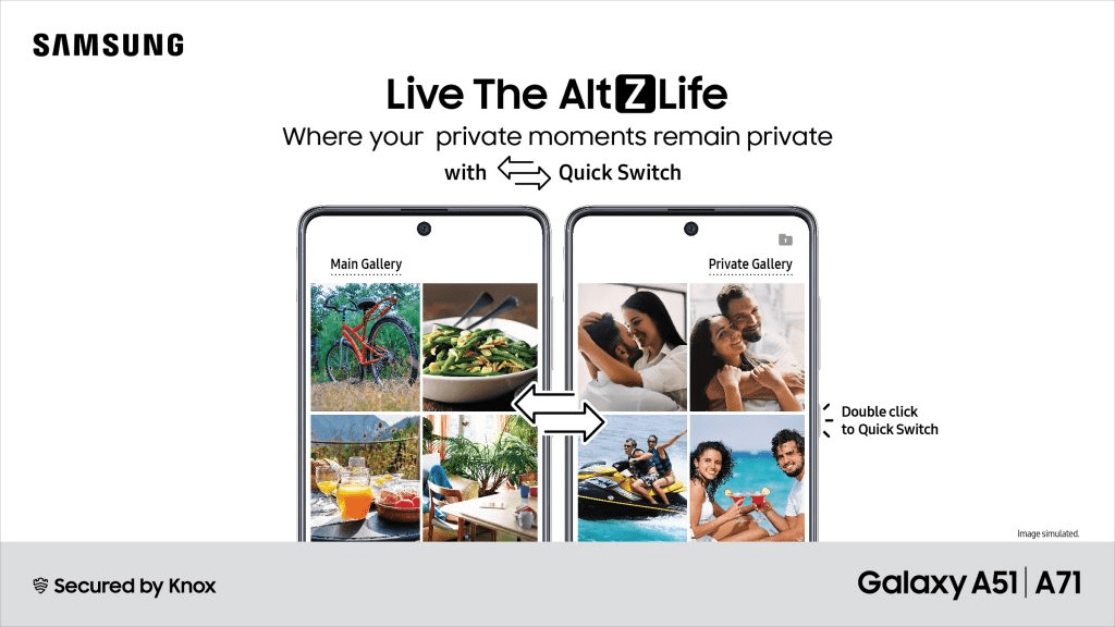 Screenshot of an advertisement for Samsung's QuickSwitch feature.