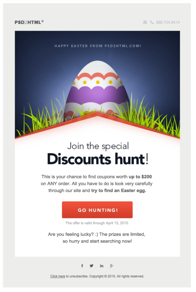 Easter newsletter example