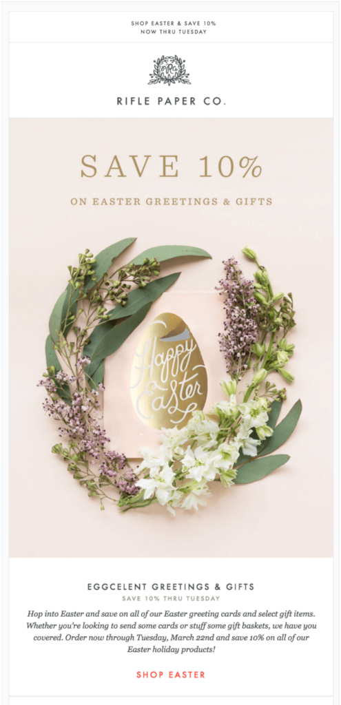 Easter newsletter design inspo