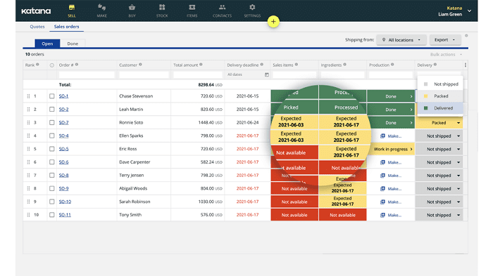 تطبيق katana shopify
