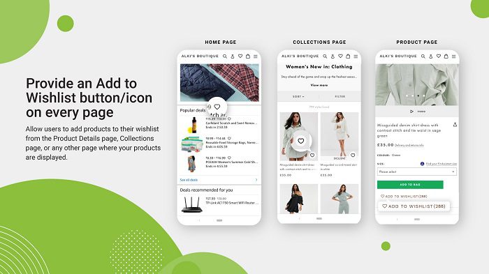 قائمة الرغبات shopify التطبيق