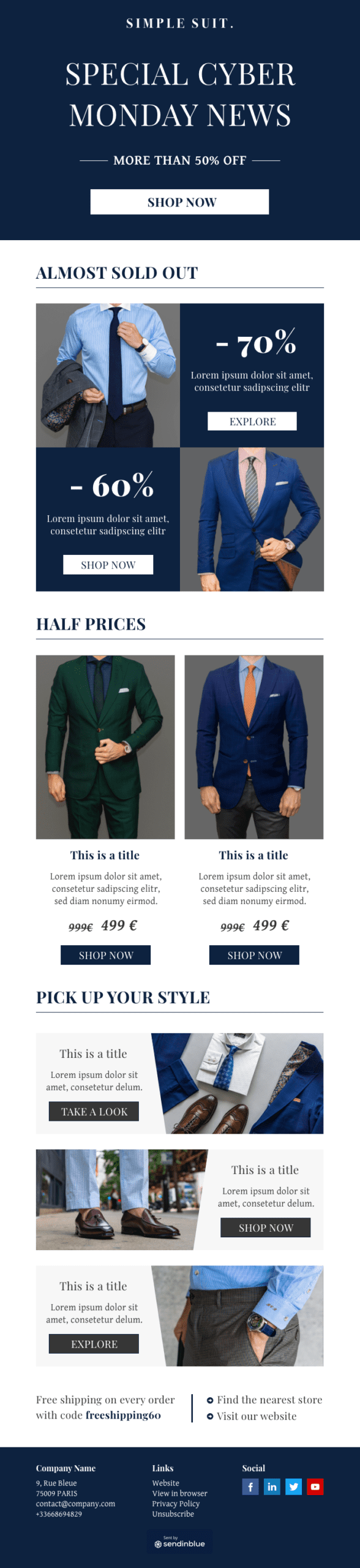 Cyber Monday email template