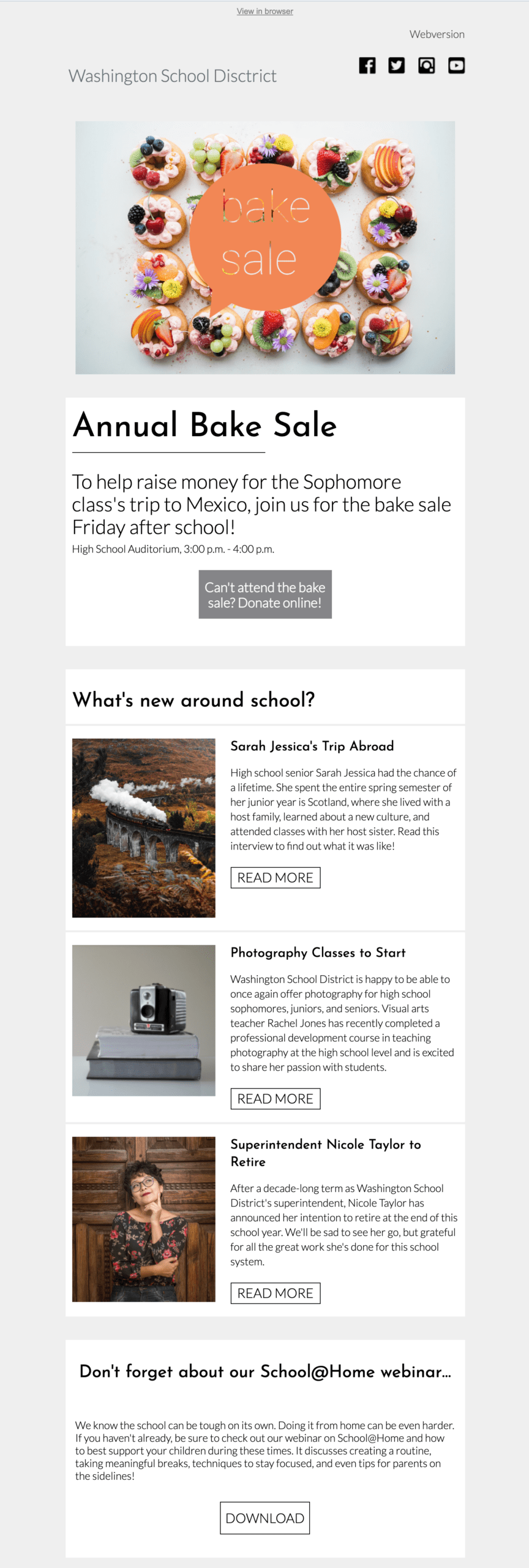 school newsletter template