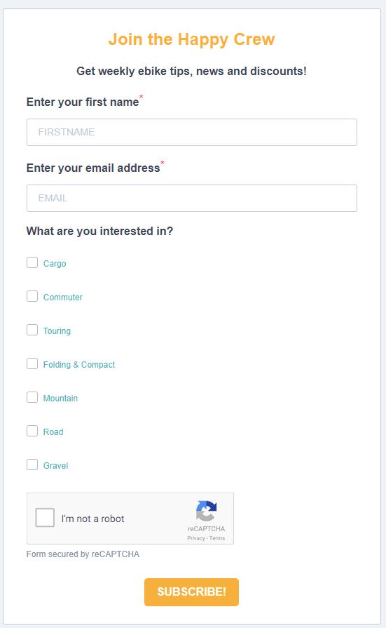 Subscription Sign-up Form