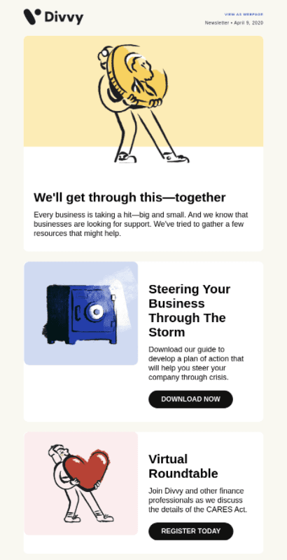 financial service newsletter example