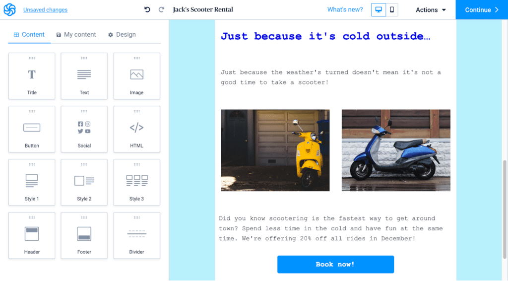 Sendinblue - Newsletter Campaign Screenshot