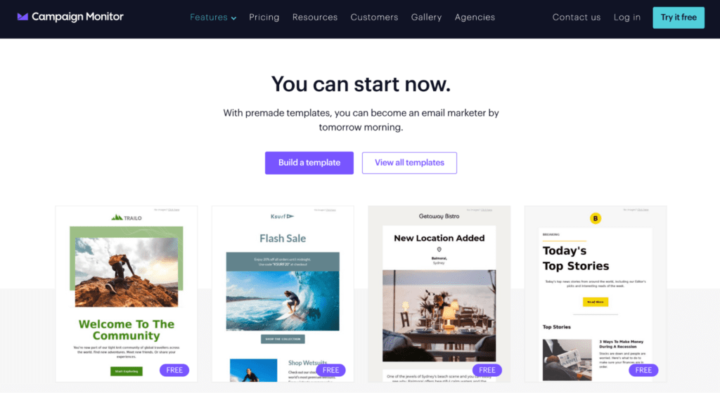Campaign Monitor Email Template Library
