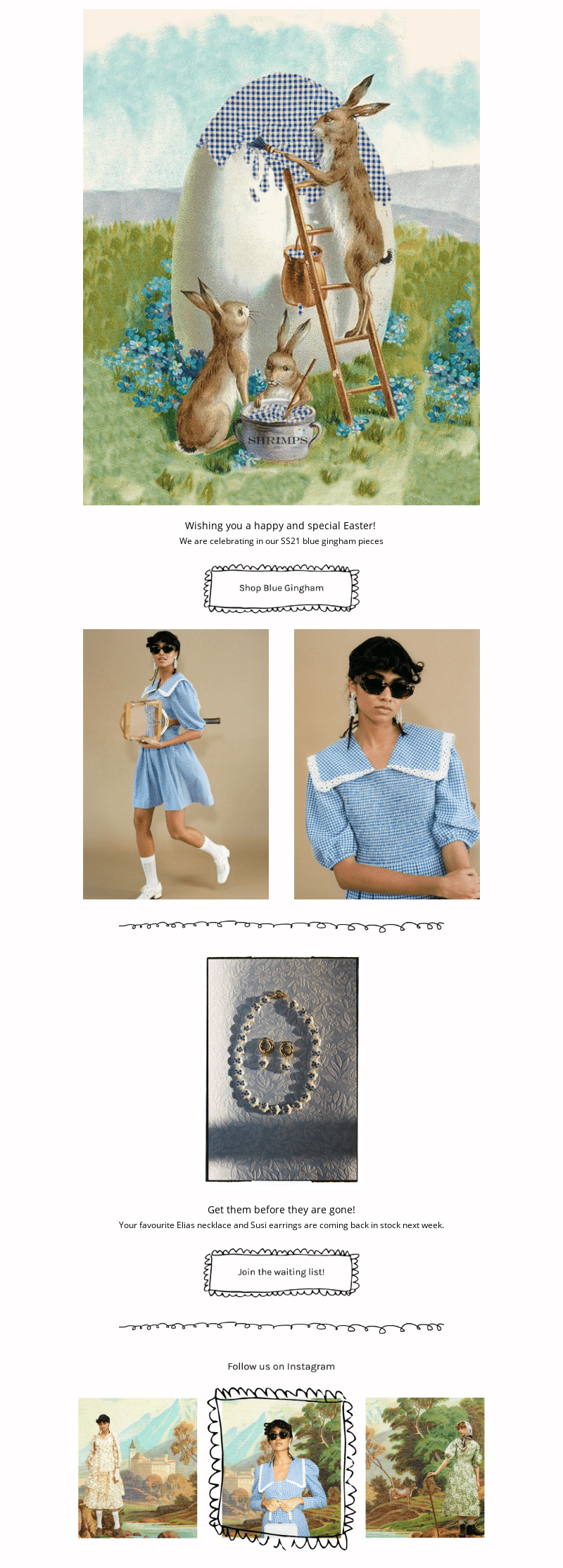 Shrimps Easter Email Example