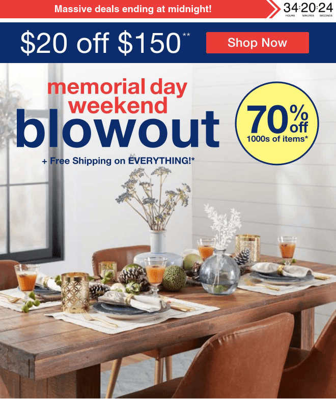 Overstock Memorial Day 2023 - Ad & Deals