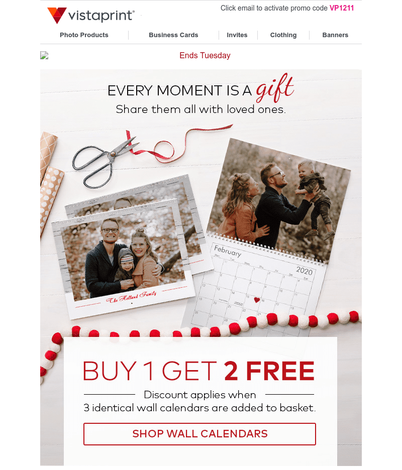 Christmas email example