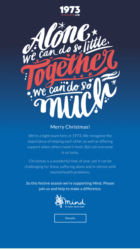 Christmas email example
