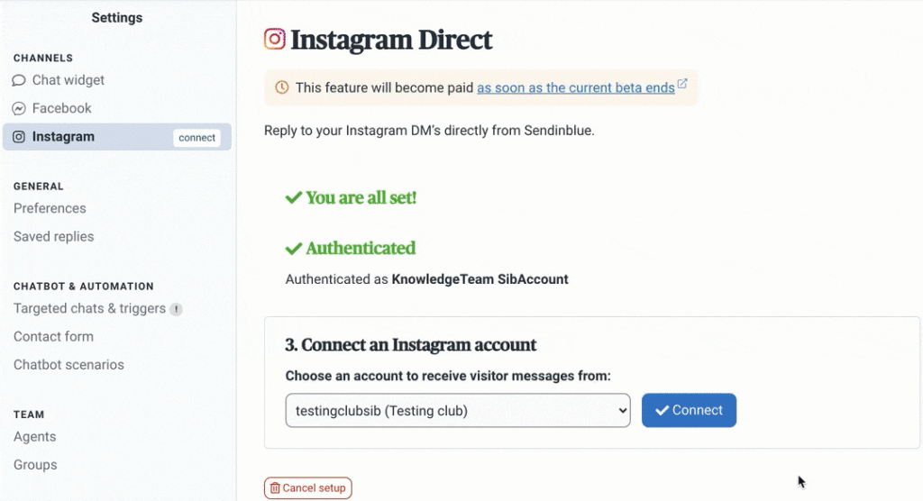 instagram dm api chat