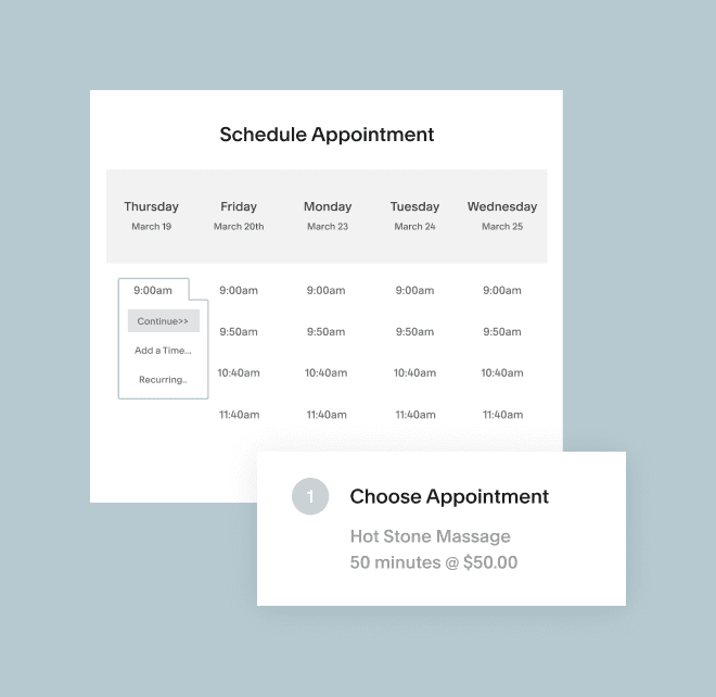 acuity Appointment Scheduling App