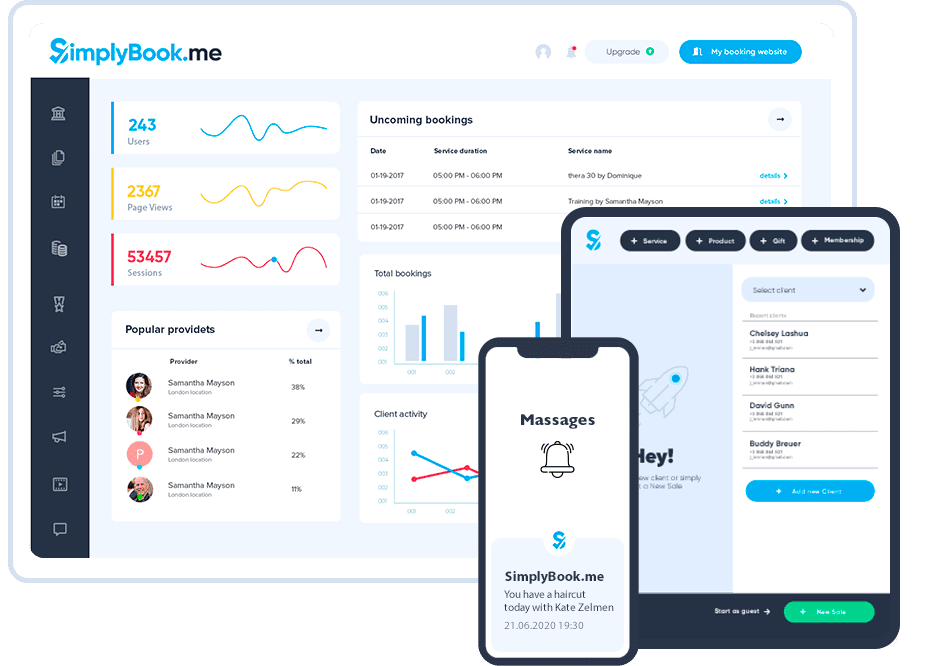 simplybook.me Appointment Scheduling App