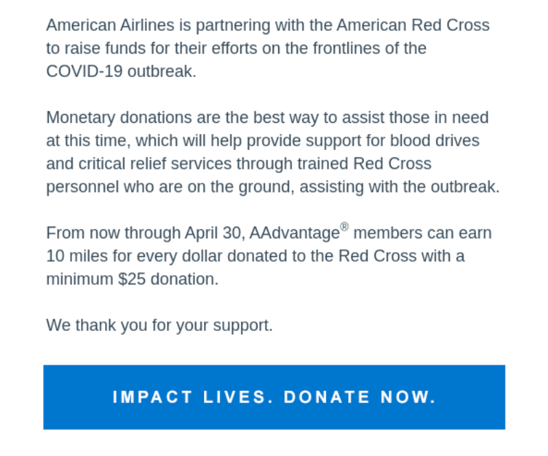 cta email examaple donate