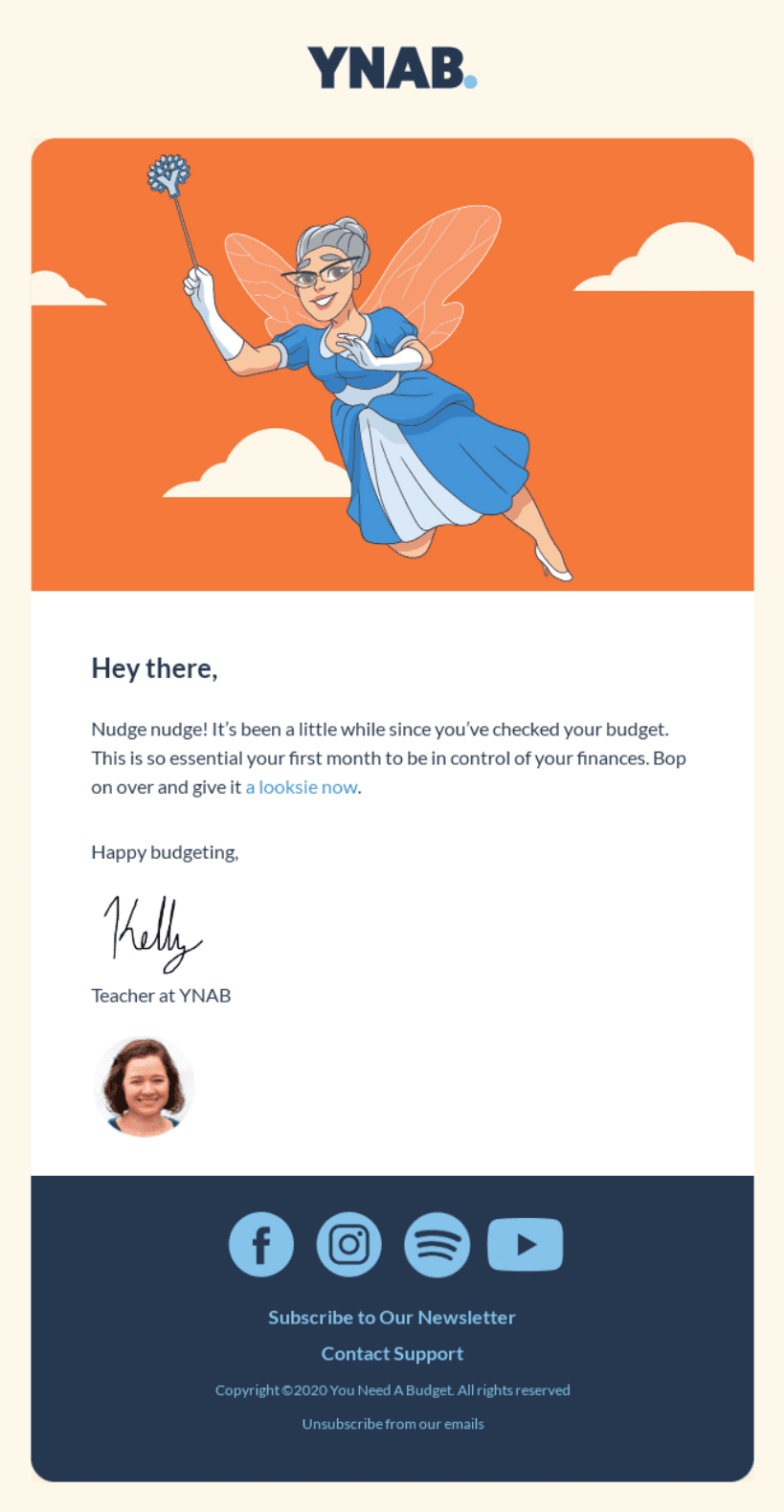 Re-engagement email drip example