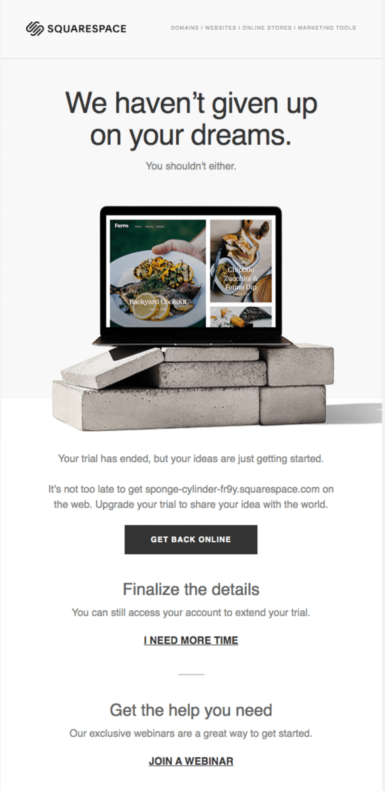 transactional email design example