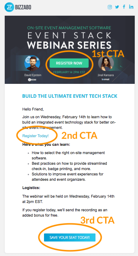 webinar invitation email example cta