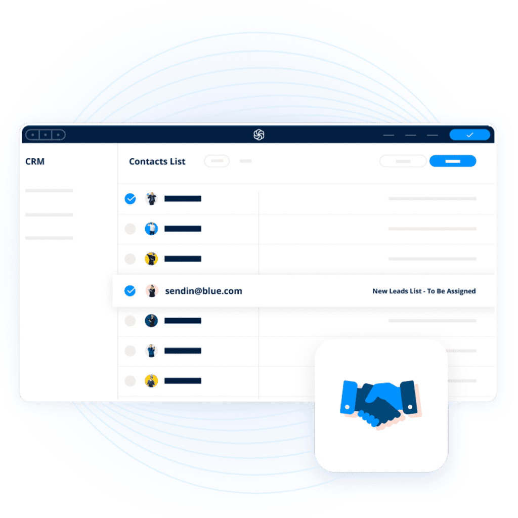 Sendinblue Sales CRM contact management interface.