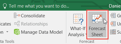 forecast sheet in Excel