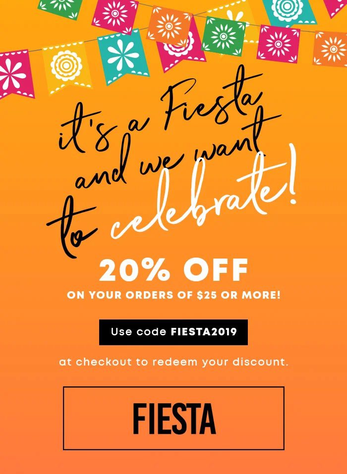 A Cinco de Mayo email for a 20% off sale. 