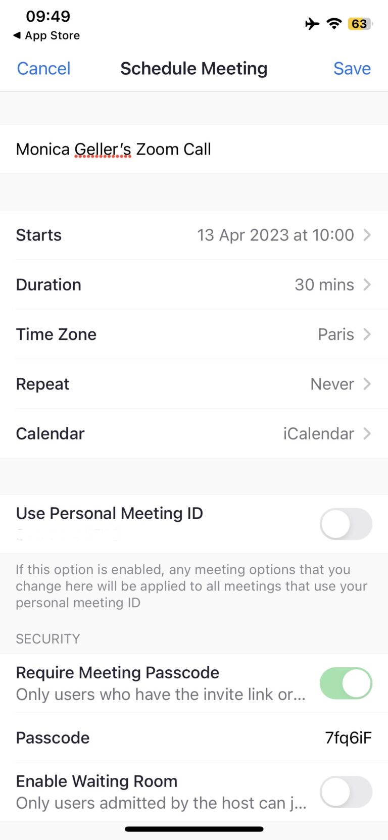 How to schedule a zoom meeting