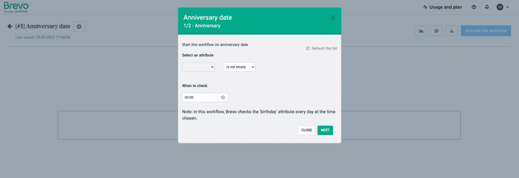 Birthday email automation - select an attribute