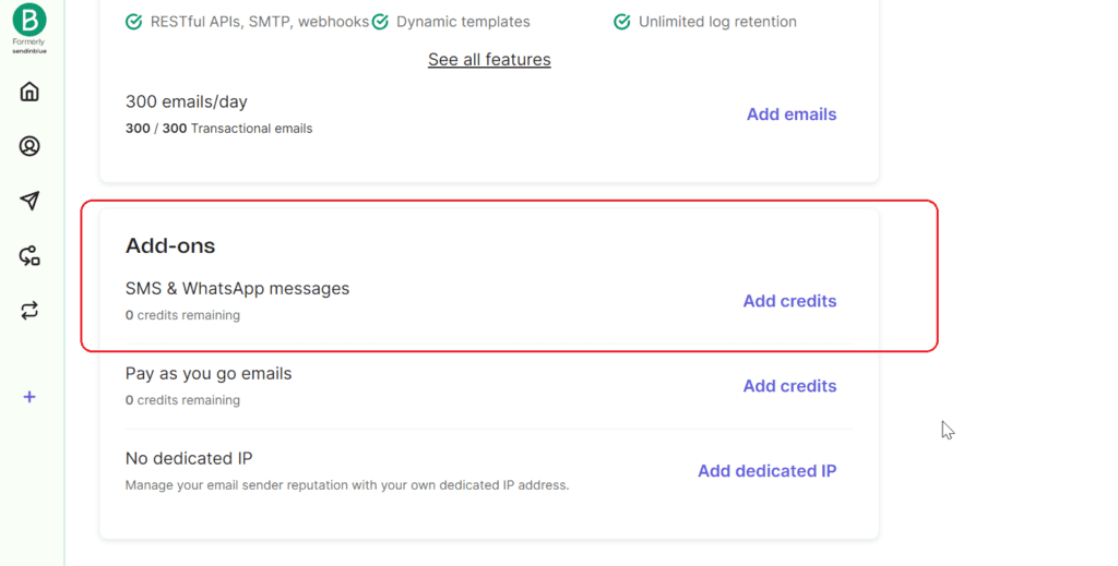 buy sending credits for WhatsApp messages