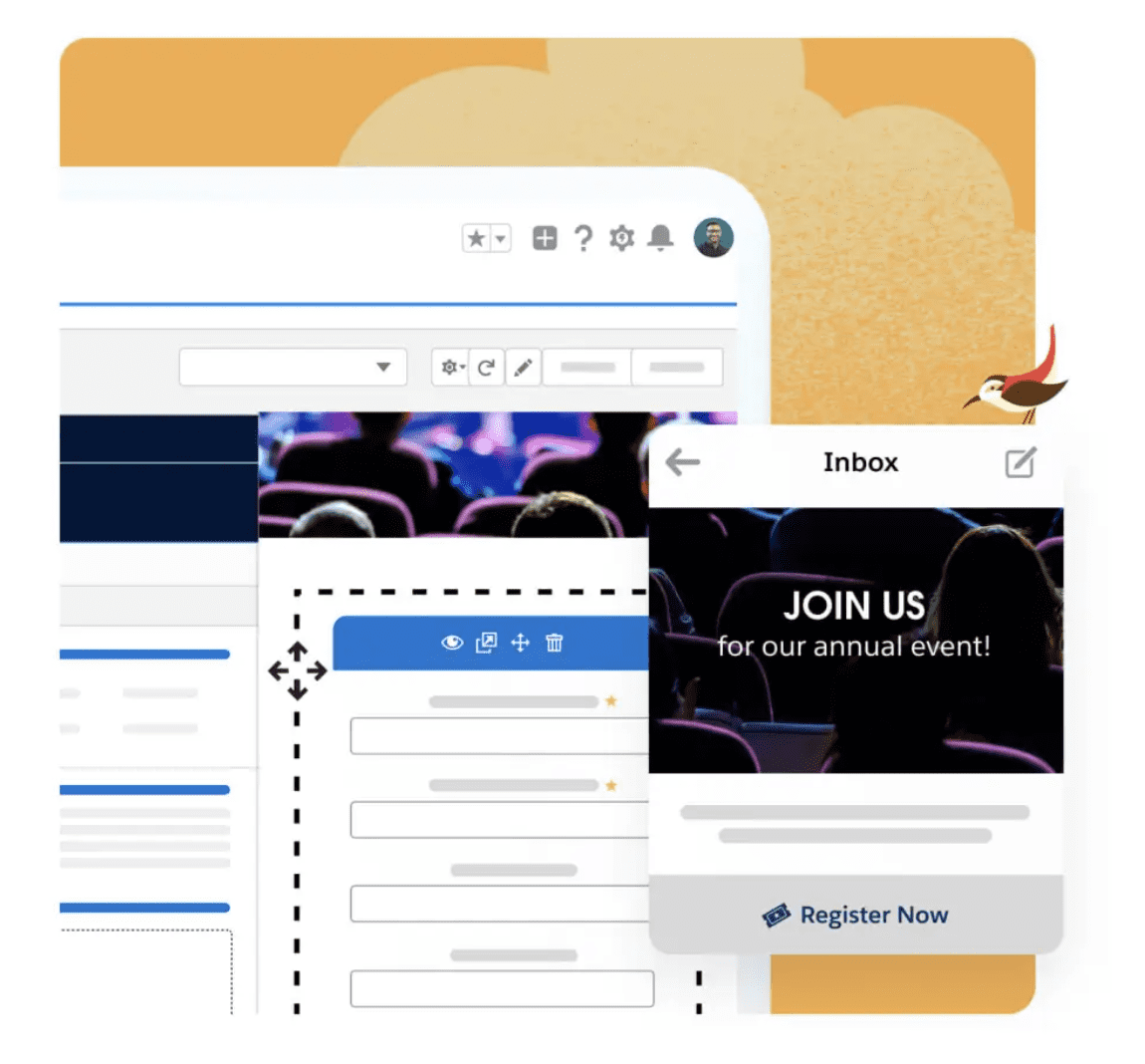 Enterprise email platforms dashboard by Salesforce Pardot. 