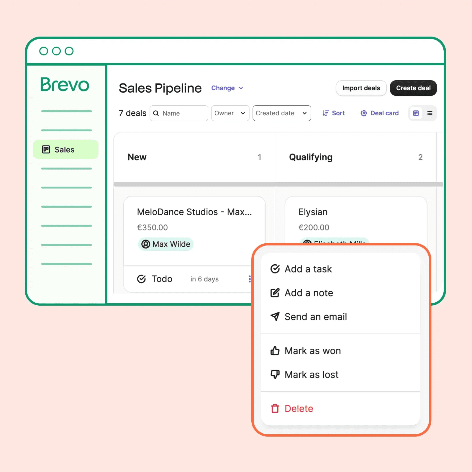 Salesforce alternatives, Brevo, deal pipeline. 