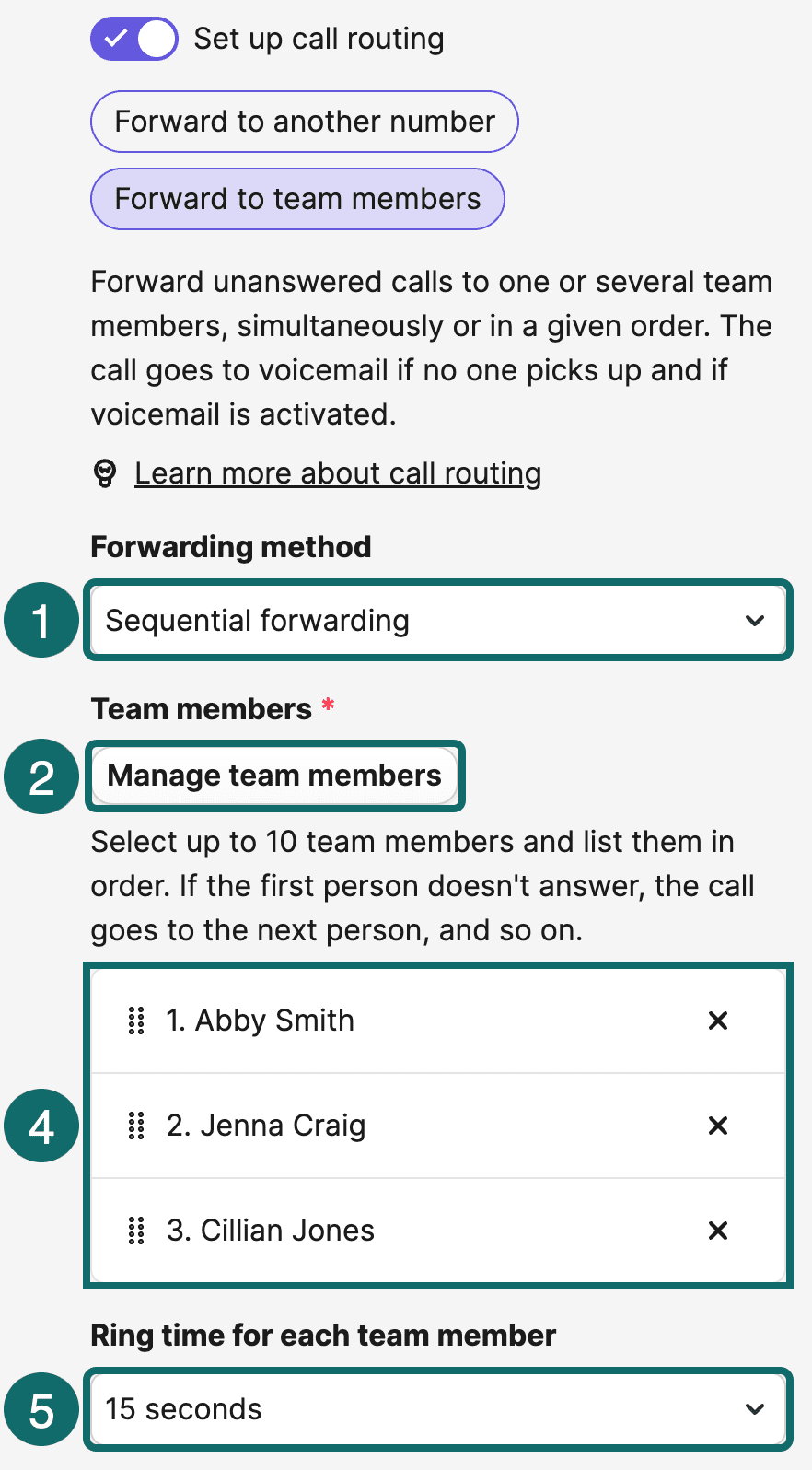 Conditional call sales forwarding active samsung