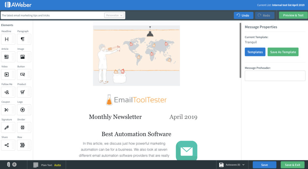 AWeber, an alternative to MailerLite