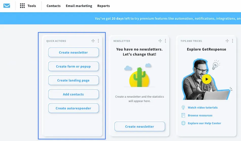 GetResponse, an alternative to MailerLite